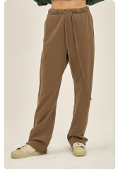 Factory Customized Oversized Heavyweight Sweatpants Men Solid Color Elastic Waist Relaxed Jogger Sweatpants