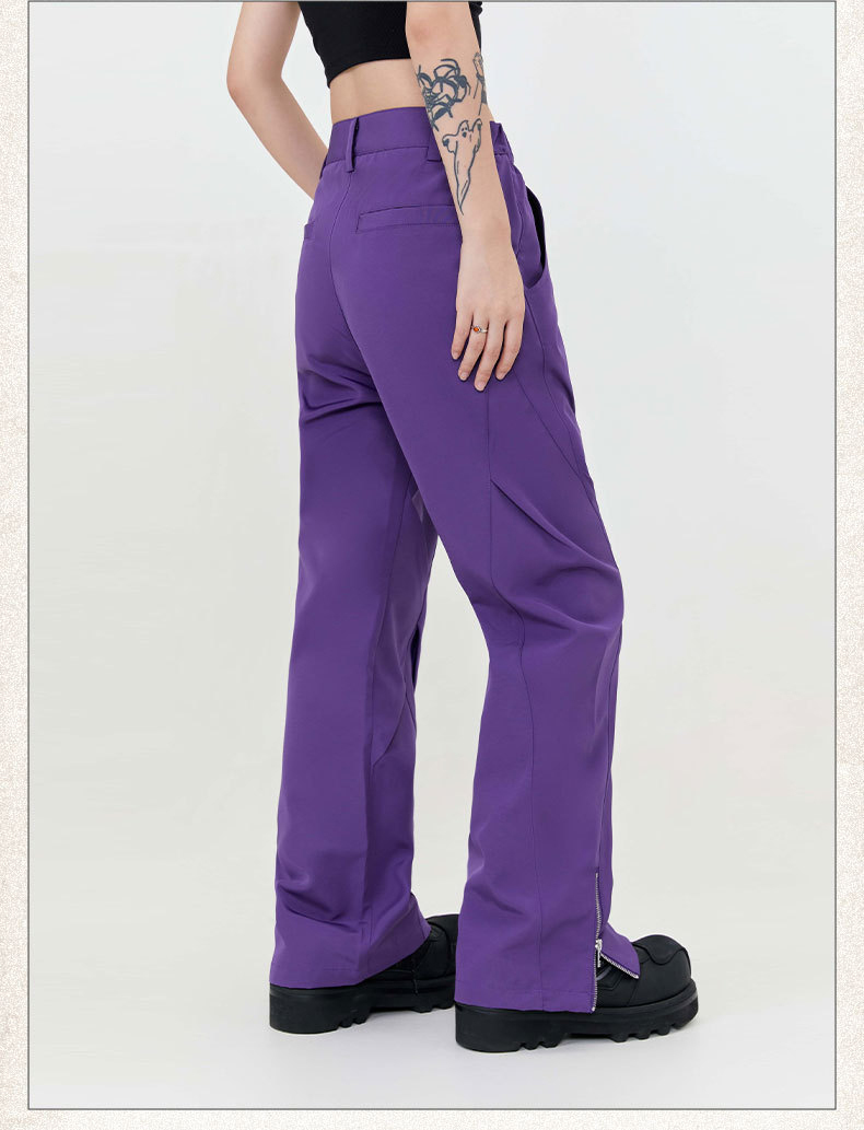 Hot Seller Stacked Zipper Stacked Jeans Designer Jeans Popular Black Retro Hip-Hop Loose Punk Style Men'S Jeans