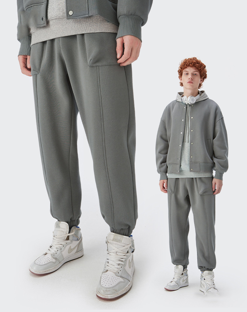 Custom Men's Plus Size Jogger Track Pants High Quality 100% Organic Cotton Elastic Waistband Blank Sweatpants For Men