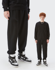 Custom Men's Plus Size Jogger Track Pants High Quality 100% Organic Cotton Elastic Waistband Blank Sweatpants For Men