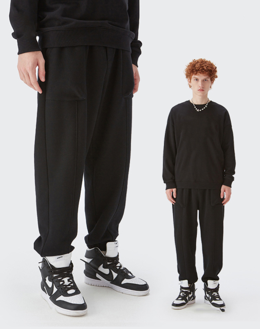 Custom Men's Plus Size Jogger Track Pants High Quality 100% Organic Cotton Elastic Waistband Blank Sweatpants For Men