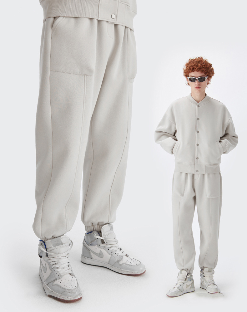 Custom Men's Plus Size Jogger Track Pants High Quality 100% Organic Cotton Elastic Waistband Blank Sweatpants For Men