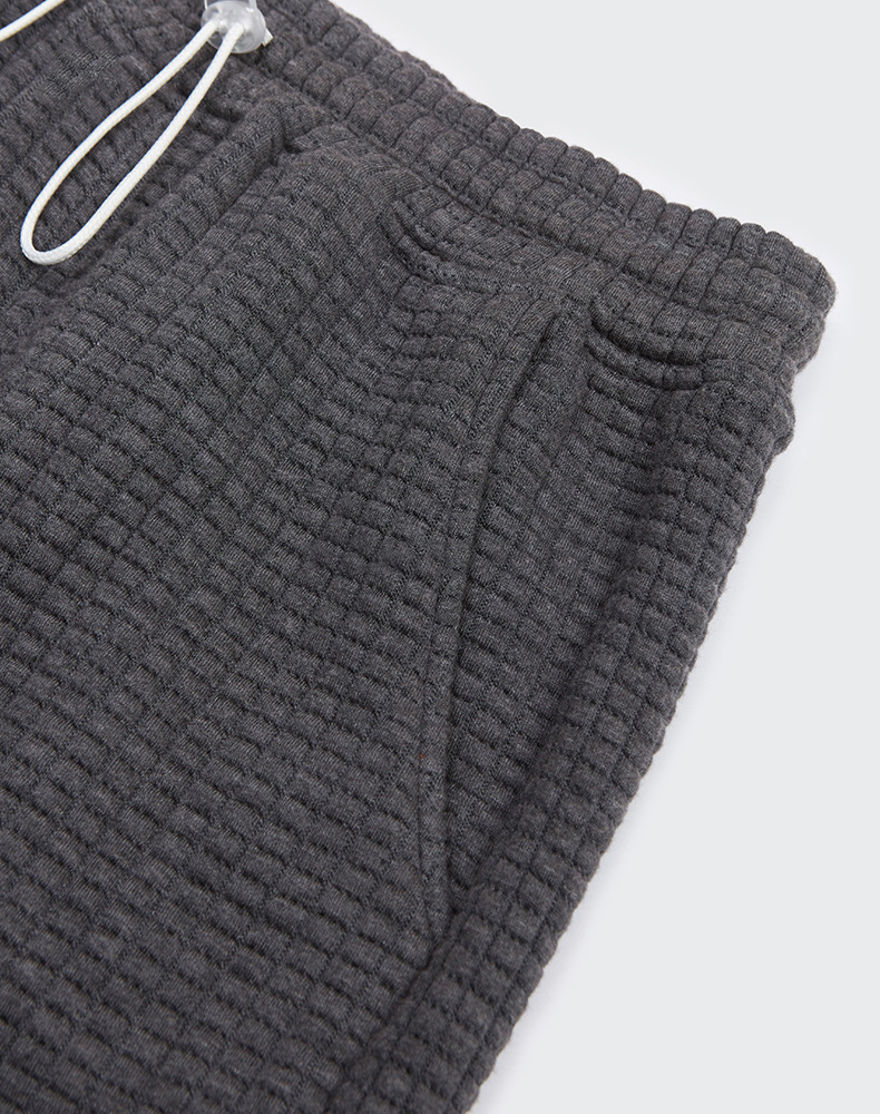 New Fashion Waffle Jogger Pant 380gsm Fit Sports Relax Lounge Drawstring Men Plain Sweat Pants