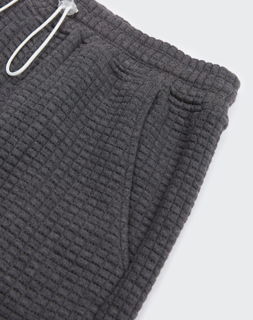 New Fashion Waffle Jogger Pant 380gsm Fit Sports Relax Lounge Drawstring Men Plain Sweat Pants