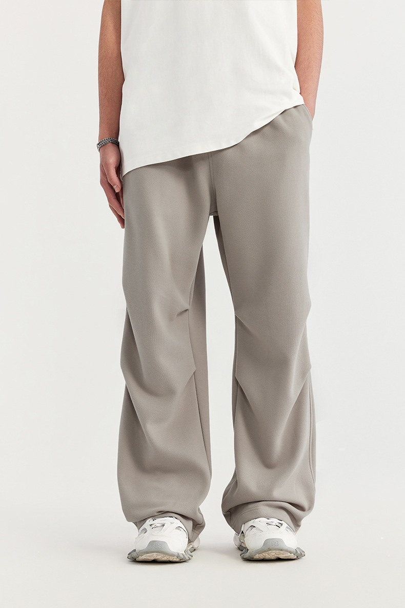 Latest Design Ankle Pleated Jogger Man Pants Casual Straight Leg Men'S Pants Trousers Drawstring Parachute Men'S Pants Wholesale