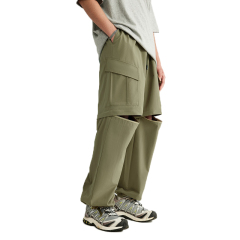 Custom New Style Fashion Baggy Detachable Cargo Pants For Boy's Loose Fit Casual Chino Cargo Trousers Men