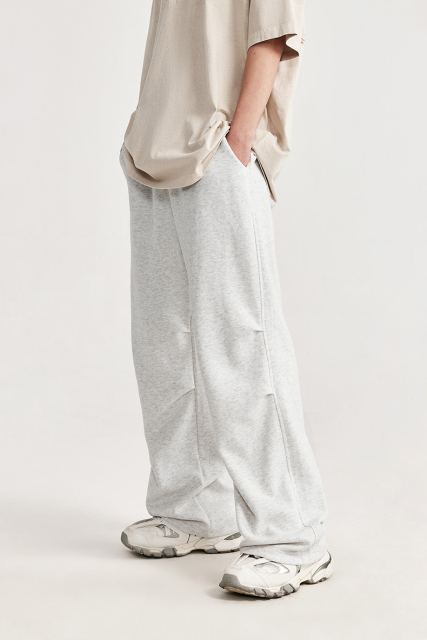 Latest Design Ankle Pleated Jogger Man Pants Casual Straight Leg Men'S Pants Trousers Drawstring Parachute Men'S Pants Wholesale