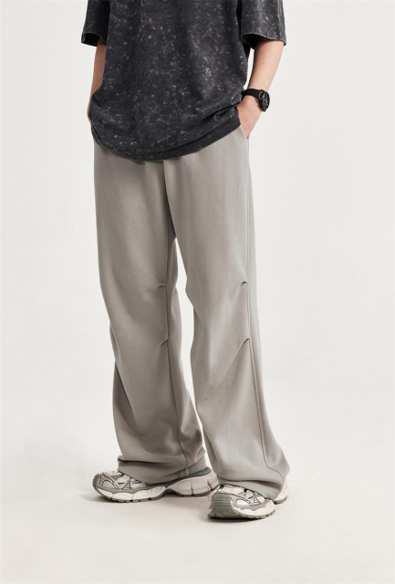 Latest Design Ankle Pleated Jogger Man Pants Casual Straight Leg Men'S Pants Trousers Drawstring Parachute Men'S Pants Wholesale