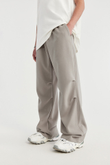 Latest Design Ankle Pleated Jogger Man Pants Casual Straight Leg Men'S Pants Trousers Drawstring Parachute Men'S Pants Wholesale