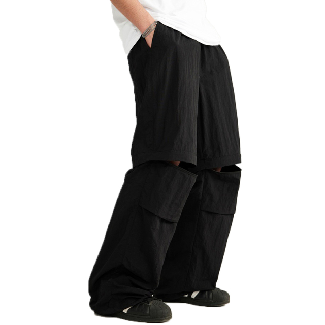 Custom Logo Men'S Cargo Pants Multi Pocket Fashion Pants Polyester Baggy Cargo Pants Men High Quality Waterproof