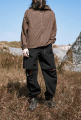 Elastic Waistband Side Pocket Tight Edge Casual Streetwear 460g Heavy Fleece Plain Jogger Harem Pants Unisex