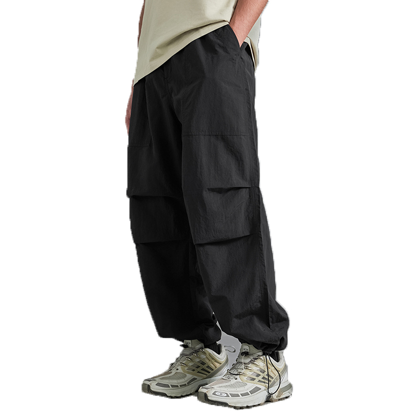 Quick Dry Side Pocket Drawstring Sports Pants Loose Casual Outdoor Sweatpants Gym Fitness Jogger Trousers Men Sports Pants
