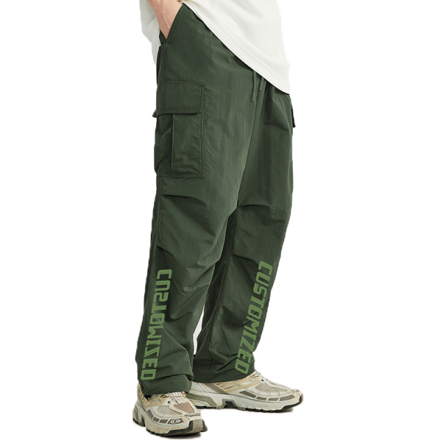 Multi-Pocket Overalls Men'S New Japanese Pants Patchwork Design Outdoor Loose Casual High Street Wide Leg Straight Cargo Pant
