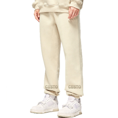 New Arrivals Hot Sales Custom 380g 100% Cotton Fleece Blank Sweatpants Vintage Sweatpants Men'S Pants & Trousers