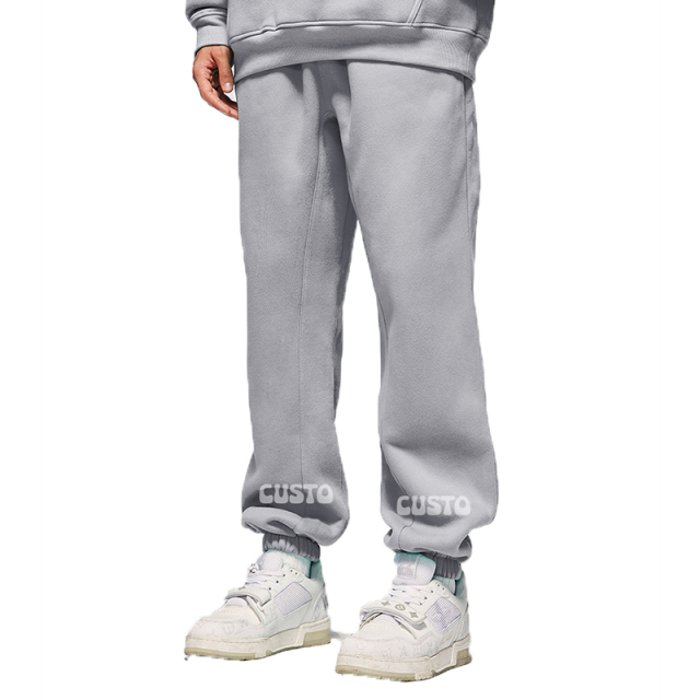 New Arrivals Hot Sales Custom 380g 100% Cotton Fleece Blank Sweatpants Vintage Sweatpants Men'S Pants & Trousers