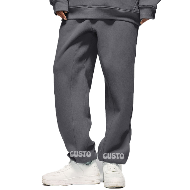 New Arrivals Hot Sales Custom 380g 100% Cotton Fleece Blank Sweatpants Vintage Sweatpants Men'S Pants & Trousers