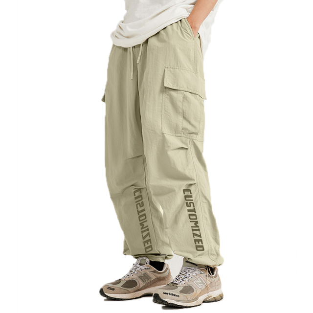 Multi-Pocket Overalls Men'S New Japanese Pants Patchwork Design Outdoor Loose Casual High Street Wide Leg Straight Cargo Pant