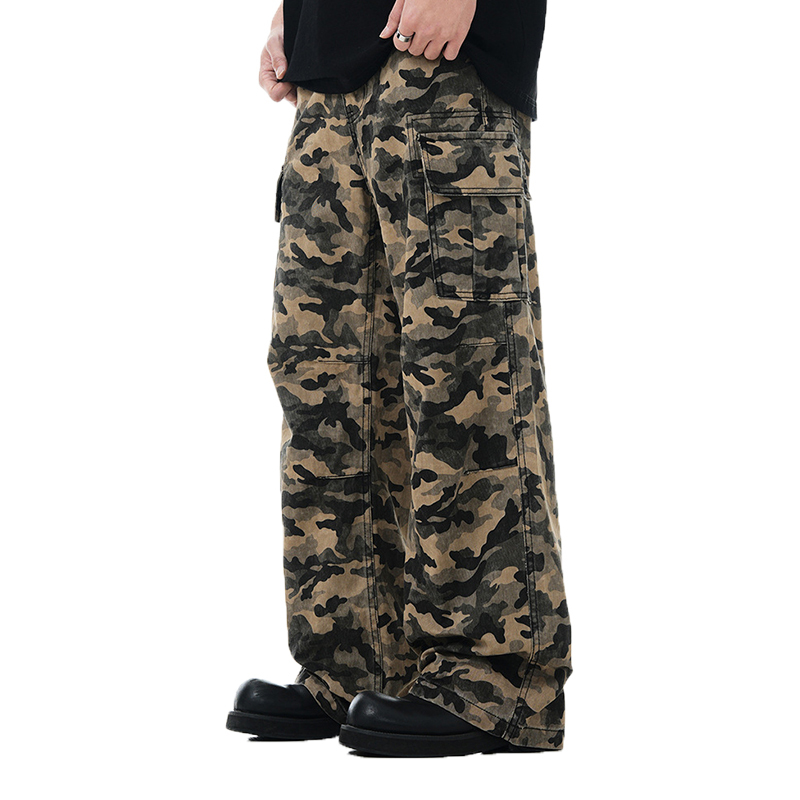 Stylish Multi-Pocket Camouflage Pants Cool Tactical Trousers Loose Cheap Cargo Pants Men