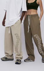 2024 Fashion Casual Baggy Men Custom Print Sports Joggers Polyester Track Pants
