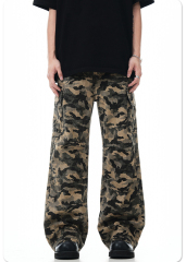 Stylish Multi-Pocket Camouflage Pants Cool Tactical Trousers Loose Cheap Cargo Pants Men