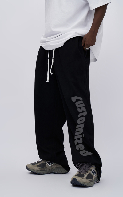 2024 Fashion Casual Baggy Men Custom Print Sports Joggers Polyester Track Pants