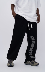 2024 Fashion Casual Baggy Men Custom Print Sports Joggers Polyester Track Pants