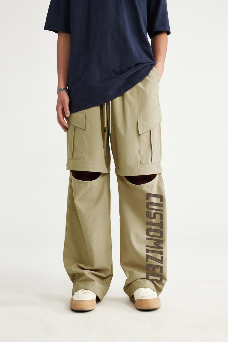 Factory Wholesale Woven Pocket Mens Detachable Jogger Hunting Man Tactical Straight Double Knee Carpenter Work Pant Men