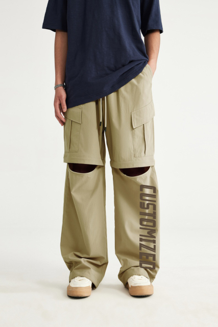 Factory Wholesale Woven Pocket Mens Detachable Jogger Hunting Man Tactical Straight Double Knee Carpenter Work Pant Men