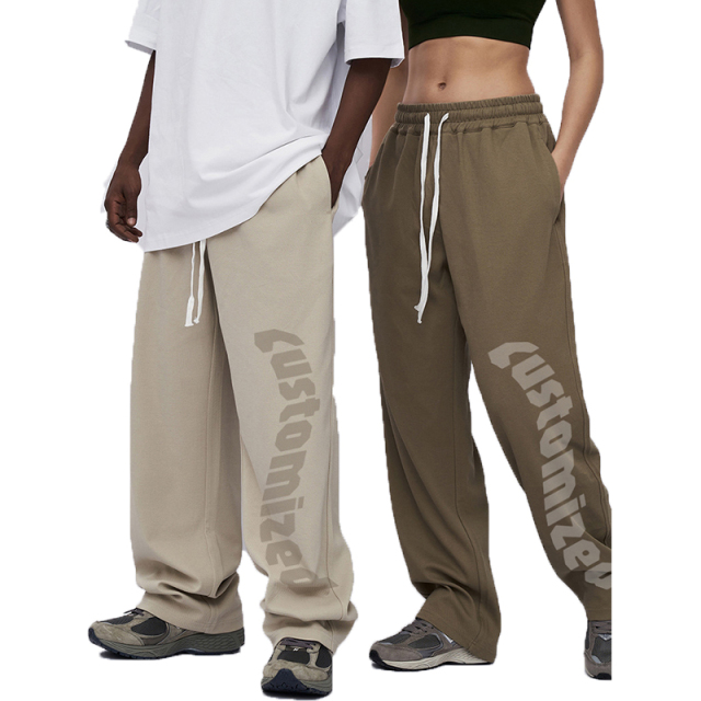 2024 Fashion Casual Baggy Men Custom Print Sports Joggers Polyester Track Pants