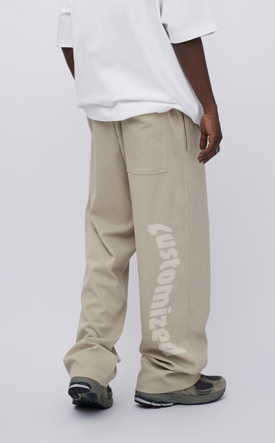 2024 Fashion Casual Baggy Men Custom Print Sports Joggers Polyester Track Pants