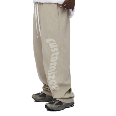 2024 Fashion Casual Baggy Men Custom Print Sports Joggers Polyester Track Pants