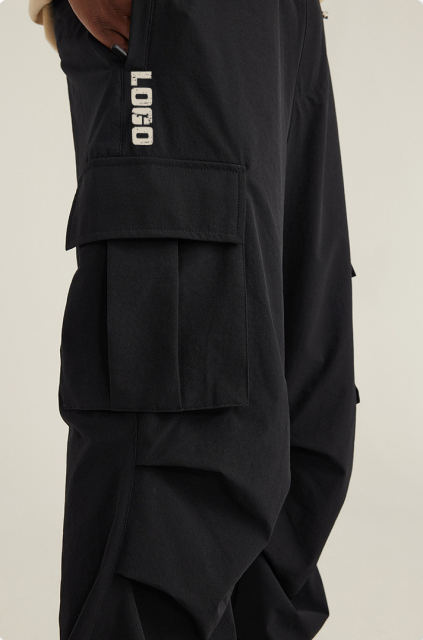 Men Thin Fashion Casual Jogger Pants Streetwear Cargo Pants Men'S Trousers Fitness Gyms Pockets Pleated Pants Mens