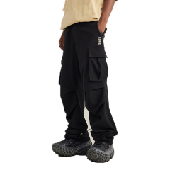 Men Thin Fashion Casual Jogger Pants Streetwear Cargo Pants Men'S Trousers Fitness Gyms Pockets Pleated Pants Mens