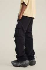 Men Thin Fashion Casual Jogger Pants Streetwear Cargo Pants Men'S Trousers Fitness Gyms Pockets Pleated Pants Mens