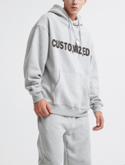 Polyester Men Tracksuit Custom Hoodie And Jogger Set Private Custom Print Graphic Track Suit Men Sweatpants And Hoodie Set