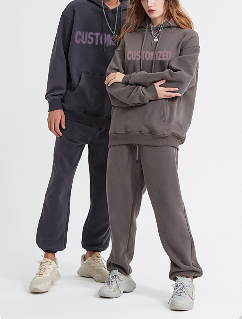 Polyester Men Tracksuit Custom Hoodie And Jogger Set Private Custom Print Graphic Track Suit Men Sweatpants And Hoodie Set