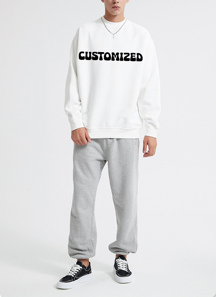 2024 Spring Outdoor Sport Mens Clothing Oversize Sweatshirt Wholesale Custom Organic Cotton Sweatshirtset