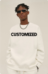 Custom Heavyweight Crew Neck Solid Drop Shoulder Mens Sweatshirt Screen Printing Oversize 100 Cotton Blank Sweat Sweatshirt Suit