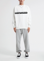 2024 Spring Outdoor Sport Mens Clothing Oversize Sweatshirt Wholesale Custom Organic Cotton Sweatshirtset