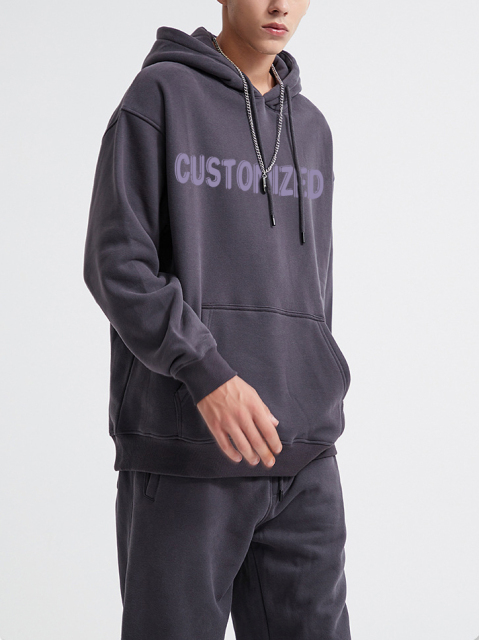 Polyester Men Tracksuit Custom Hoodie And Jogger Set Private Custom Print Graphic Track Suit Men Sweatpants And Hoodie Set