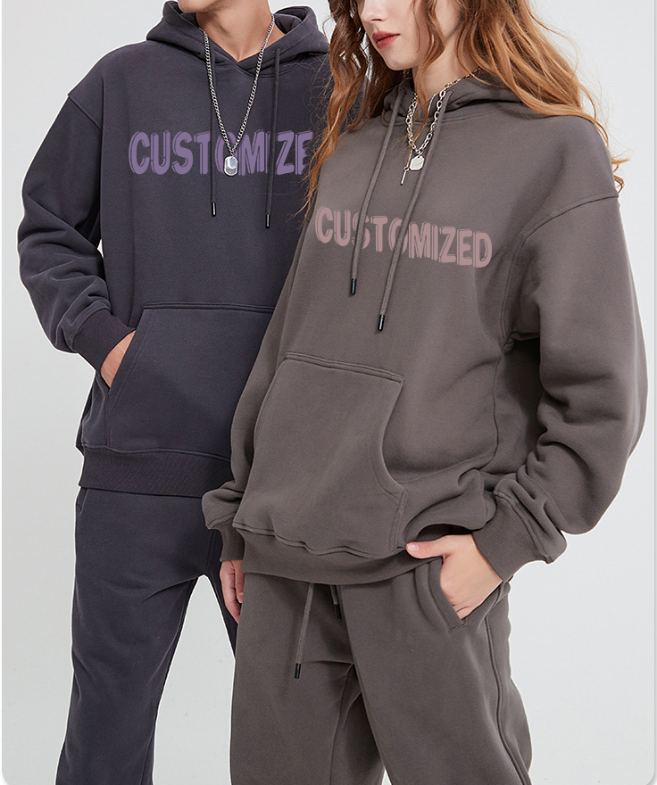 Polyester Men Tracksuit Custom Hoodie And Jogger Set Private Custom Print Graphic Track Suit Men Sweatpants And Hoodie Set