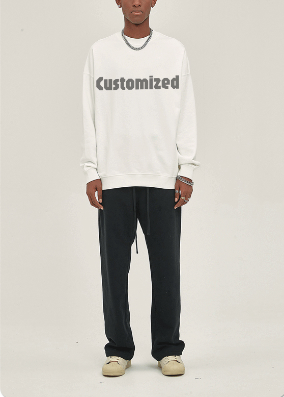 High Quality Casual Sweatshirt For Men And Women Universal Custom Graphic Oversized Embroidered Logo Long Sleeve T-Shirt Suit