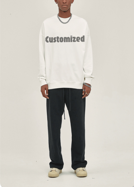 High Quality Casual Sweatshirt For Men And Women Universal Custom Graphic Oversized Embroidered Logo Long Sleeve T-Shirt Suit