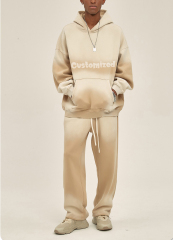 Custom Logo 380 Gsm Fleece Fashion Blank Heavyweight Wholesale Solid Color Hooded Oversized Cotton Men Hoodies Suit