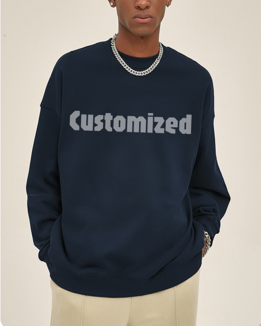 High Quality Casual Sweatshirt For Men And Women Universal Custom Graphic Oversized Embroidered Logo Long Sleeve T-Shirt Suit