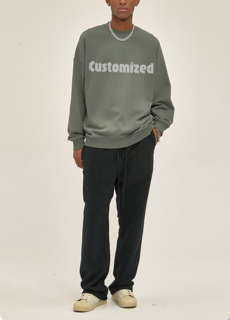 High Quality Casual Sweatshirt For Men And Women Universal Custom Graphic Oversized Embroidered Logo Long Sleeve T-Shirt Suit