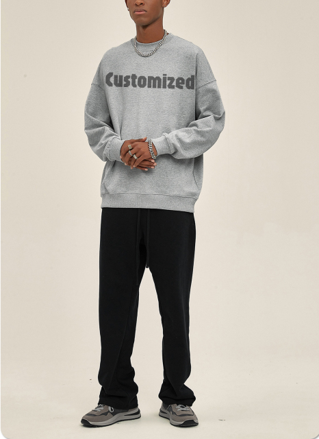 High Quality Casual Sweatshirt For Men And Women Universal Custom Graphic Oversized Embroidered Logo Long Sleeve T-Shirt Suit
