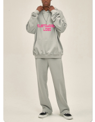 Custom Pullover Heavyweight Hoodies Flared Joggers Sweat Suits Unisex Sweatpants Sets Tracksuit Men Suits Set