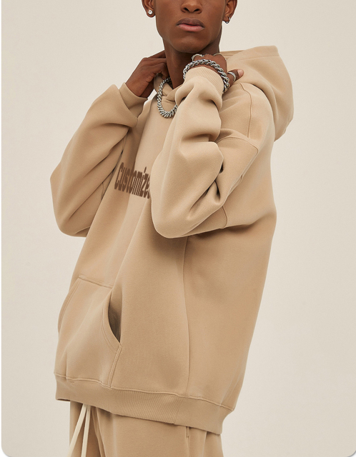 Customized Sweatsuit Fleece Oversized Blank Plain Tracksuits Men'S Hoodies Set