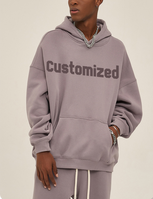Customized Sweatsuit Fleece Oversized Blank Plain Tracksuits Men'S Hoodies Set